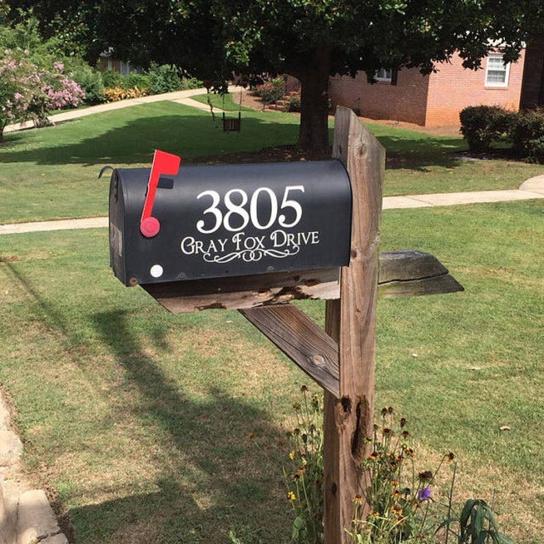 PRIORITY Custom Mailbox Address Vinyl Decal Stickers Mail Box Vinyl Numbers Mailbox Decals Mailbox Numbers House Numbers Home Address image 6