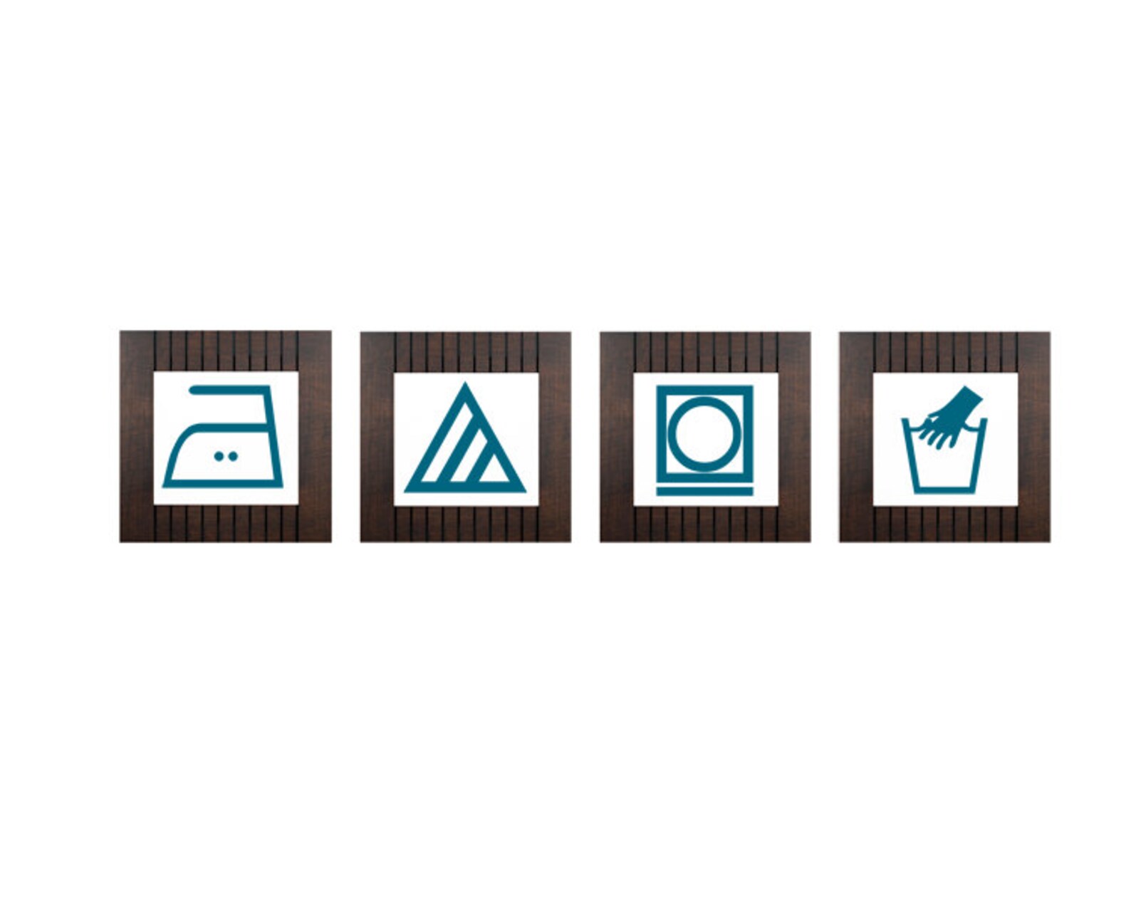 Laundry Room Sign Laundry Room Decor Set of 4 Laundry Symbol Etsy