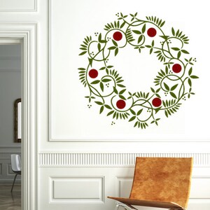 Christmas Wreath Christmas Vinyl Wall Decal Sticker Christmas Decoration Holiday Decoration Holiday Wreath Christmas DIY Window Decal