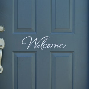 Welcome Sign Porch Decor/ Door Decor/ Trending Now Entryway Decor/ Home Decor/ Vinyl Lettering/ Vinyl Decal image 3