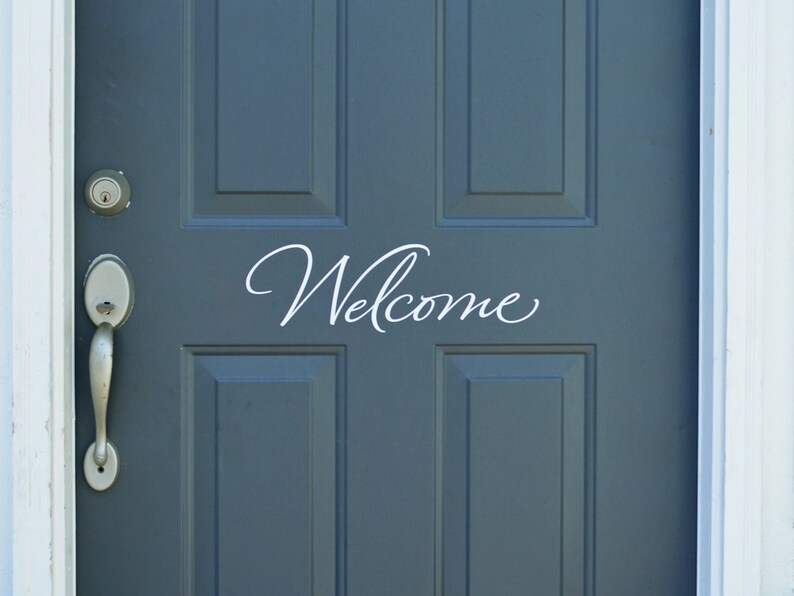 Welcome Sign Porch Decor/ Door Decor/ Trending Now Entryway Decor/ Home Decor/ Vinyl Lettering/ Vinyl Decal image 3