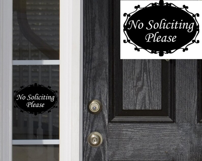 No Soliciting Sign Front Door Solicitation Image 0