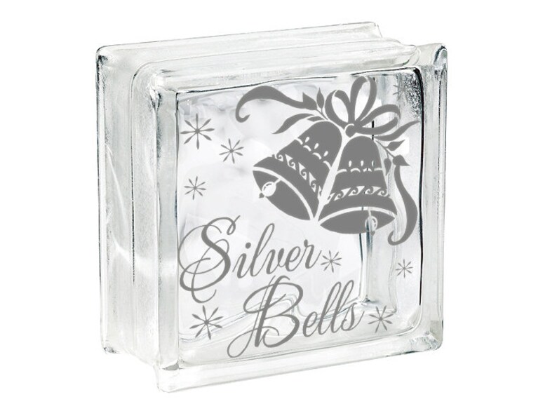 Beautiful Glass Block Decals/ Christmas Vinyl Decals/ Silver Etsy