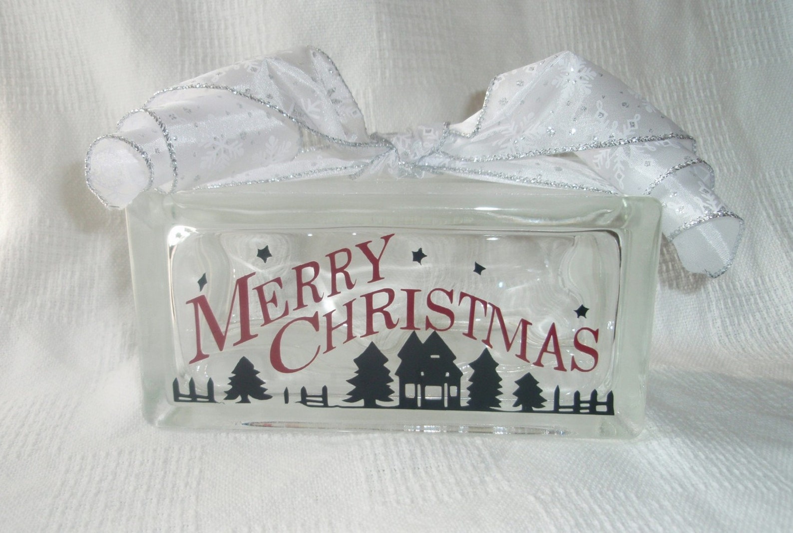 Glass Block Decals/ Christmas Vinyl Decals/ Farmhouse Etsy