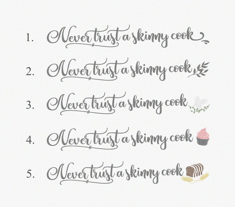 Vertrouw nooit een skinny cook keuken muur decor boerderij keuken vinyl belettering keuken muur sticker / keuken stencil voor houten teken afbeelding 2