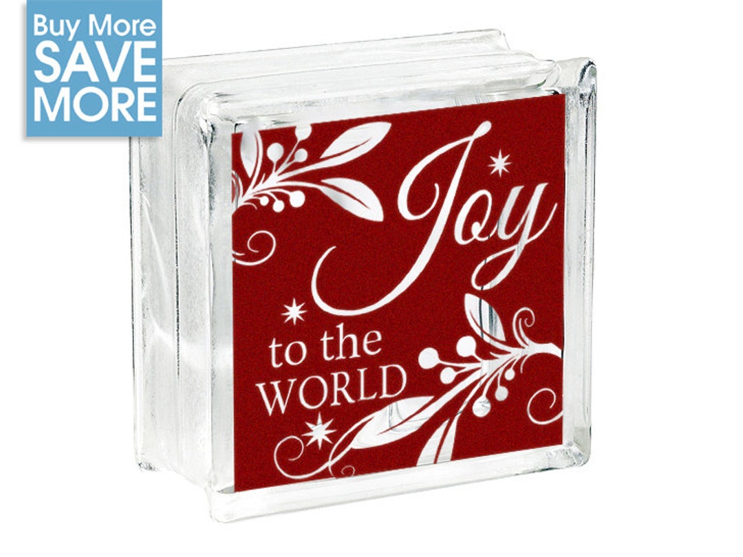 Glass Block Decals/ Christmas Decals/ Christmas Decoration Joy to the