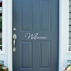 Welcome Sign Porch Decor/ Door Decor/ Trending Now Entryway Decor/ Home Decor/ Vinyl Lettering/ Vinyl Decal image 2