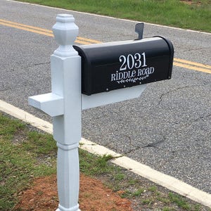 PRIORITY Custom Mailbox Address Vinyl Decal Stickers Mail Box Vinyl Numbers Mailbox Decals Mailbox Numbers House Numbers Home Address image 9