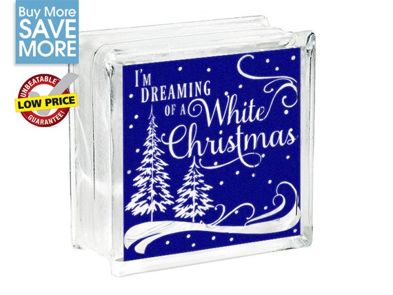 Christmas Decoration Glass Block Decal Vinyl Decal For Etsy