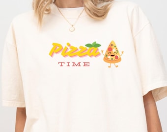 Pizza Time Comfort Colors Tee: Funny Foodie Shirt