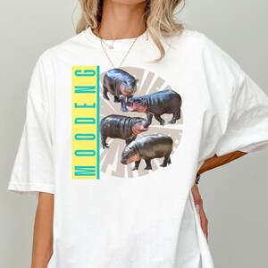 Aangepast Moo Deng Bootleg-rapshirt: grappige nijlpaardliefhebber, comfortabele kleuren
