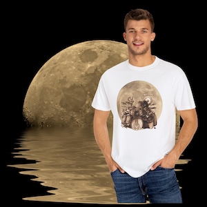Octopus Playing Drums T-Shirt, Funny Drummer Moon Shirt, Artistic Music Band Tee, Gift For Musicians & Drummers, Unisex Shirt,Comfort Colors