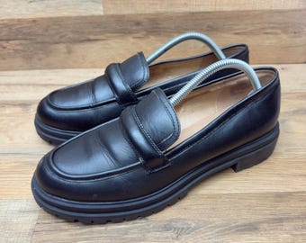 Madewell The Bradley Lugsole Loafer Dam storlek 11 Läder NG674 skor svarta