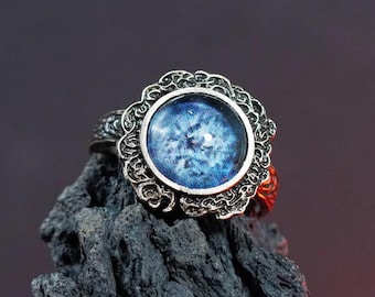 EXCLUSIVE Elden Ring Dark Moon Ranni Ring, Adjustable Glow-in-the-Dark Vintage Ring, Perfect for Elden Ring Fans and Cosplay