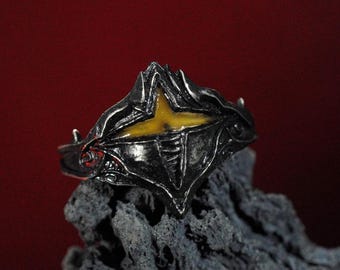 EXCLUSIVE Dark Souls Ring - Calamity Ring Fanmade, Custom 950 Silver Handmade Rings, Includes Calamity Ring and Ring of Favor