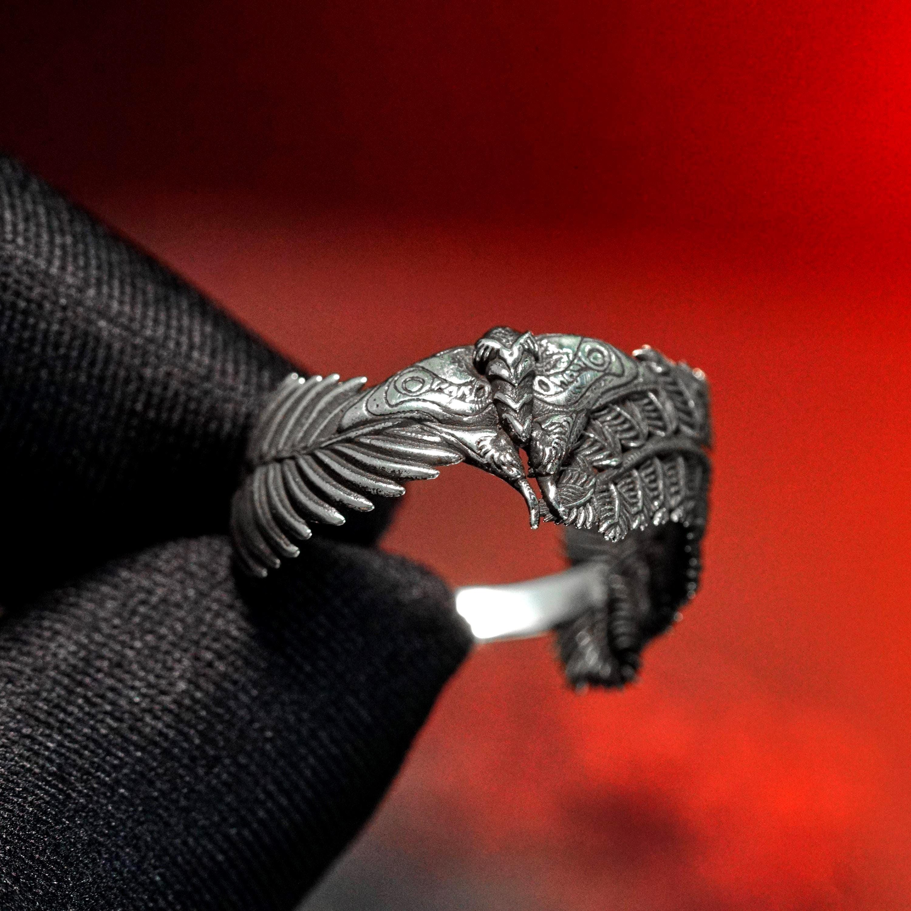 EXCLUSIEVE Sterlingzilveren ring Ellie's Moth & Fern, Ellie's Tattoo uit The Last of Us Part II, Ellie's Tattoo Jewerly, TLOU, Halloweencadeau