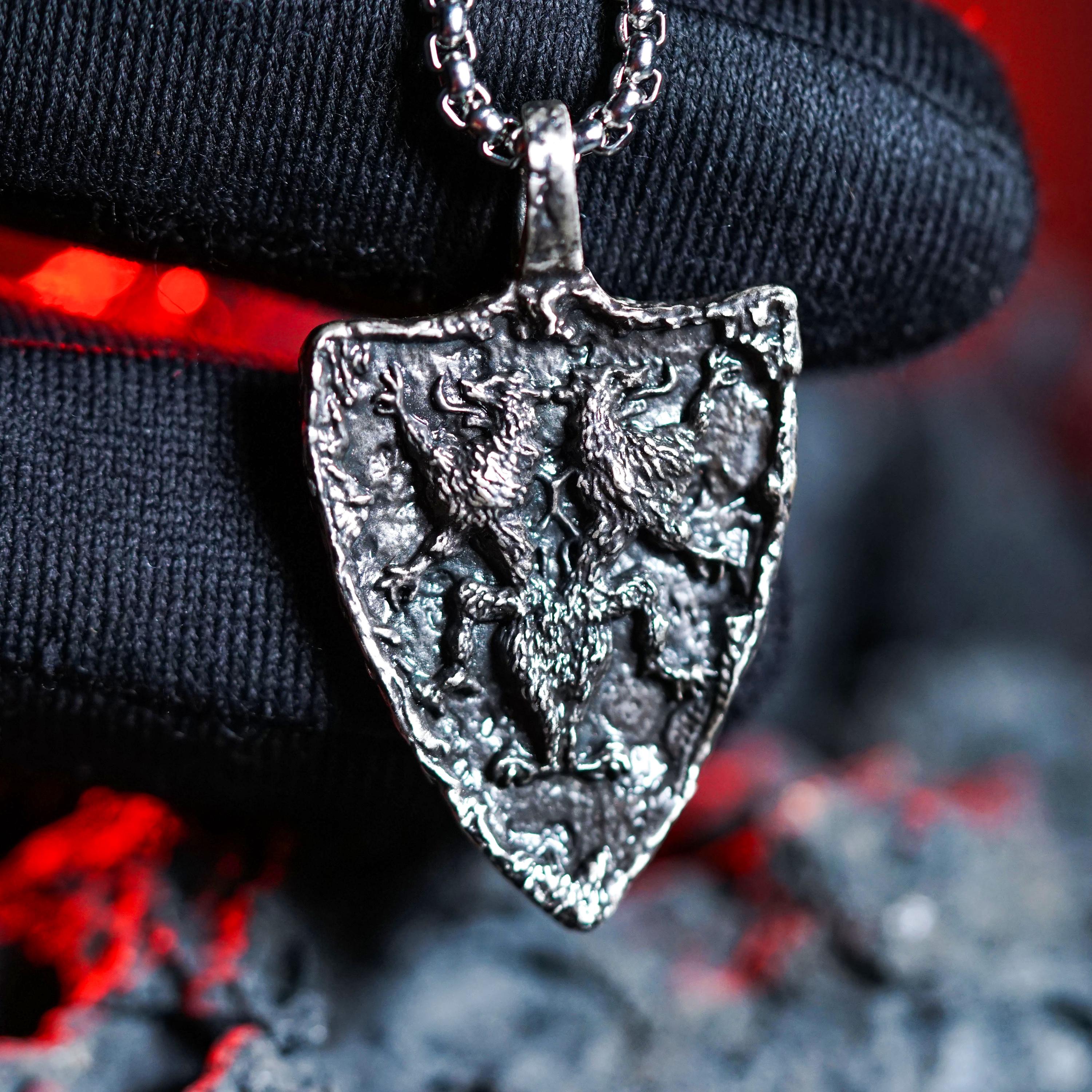 Bloodborne カインハーストバッジネックレス、ハンドメイド950シルバー