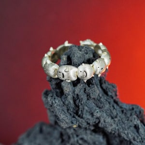 EXCLUSIVE Custom 950 Silver Ring for Warawara Fans, Hanmade The Boy and the Heron-Inspired Warawara Ring, Jewelry for fans