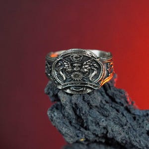 EXCLUSIVE Fanmade Final Fantasy VII Champion Belt Ring, Handmade Silver 950 FF7 Rebirth Jewelry for Gamers