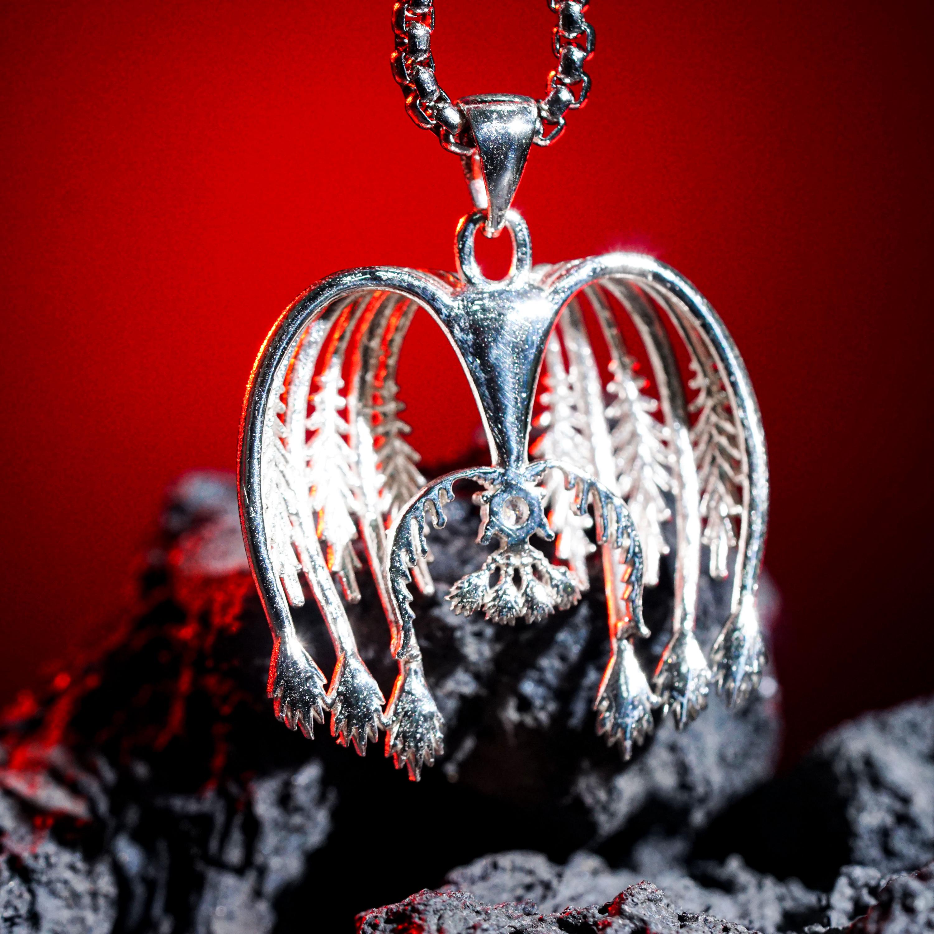 Avatar Woodsprite Necklace, Silver 950 Pendant, Seed of Scacred