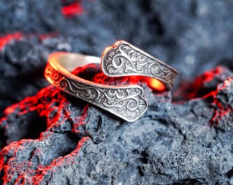 Dark S()llls 3 Reversal Ring, Handmade 950 Silver Gamer Ring