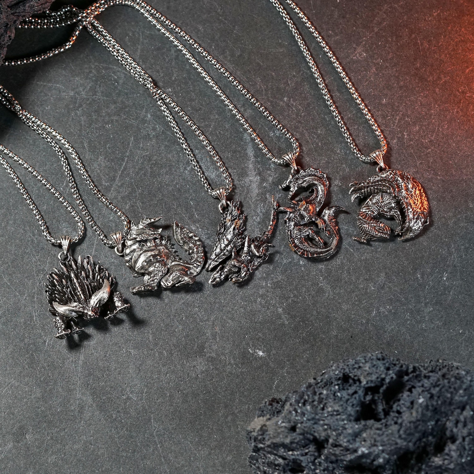 Monster Hunter Fanmade, Monster Symbol Necklace, Handmade Silver 950 ...