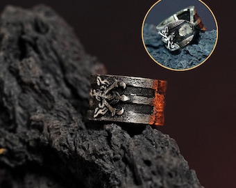 PREMIUM Clive Rosfield&#39;s Earring Clip-on Earring,Final Fantasy XVI-Inspired Black Earring Silver 950,Perfect Fantasy Accessory for FFXVIFans