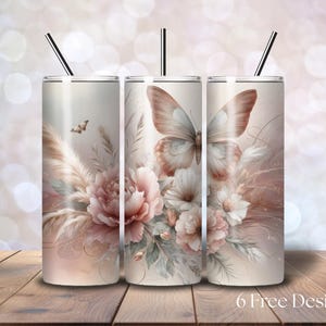 Fantasy Butterfly Magical Creature 20 oz Skinny Tumbler, Sublimation Design, Digital Download PNG, Instant DIGITAL ONLY, Tumbler Wrap