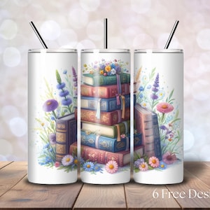 Bookish Tumbler Wrap Design, Book Tumbler Wrap, Books Lover Tumbler, 20 oz Tumbler Sublimation, Commercial Use