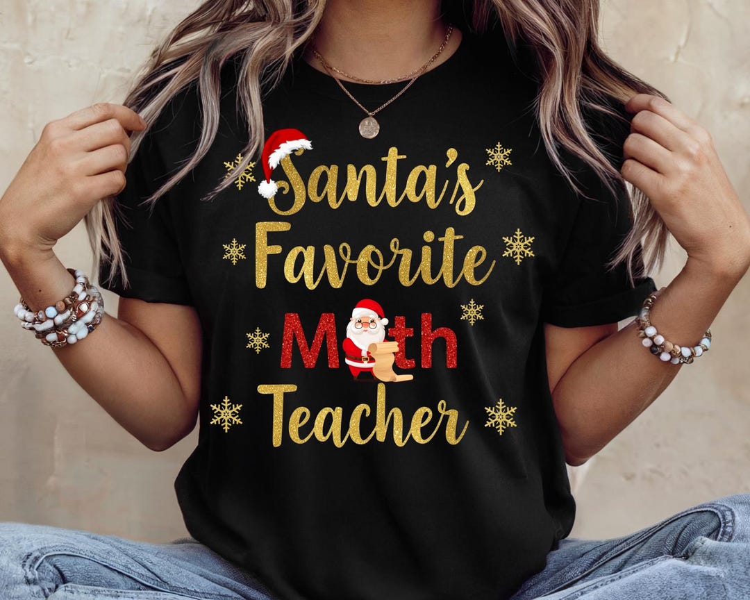 Santa Math Professor Santa's Favorite Math Teacher Png, Teacher Sublimation Design, Math ...