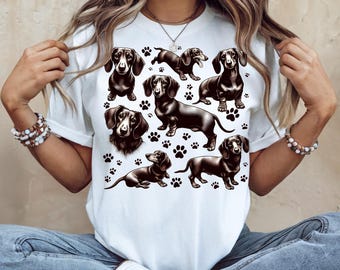 Dachshund png, Doxie Shirt, Wiener Dog Sublimation Design, Sausage Dog Digital Download