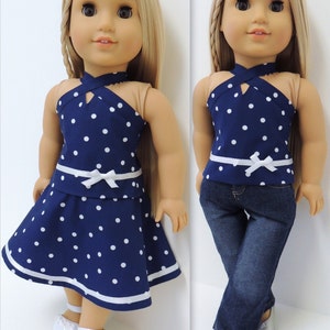 Lillian Dress and Top Pattern PDF for 18 inch dolls image 5