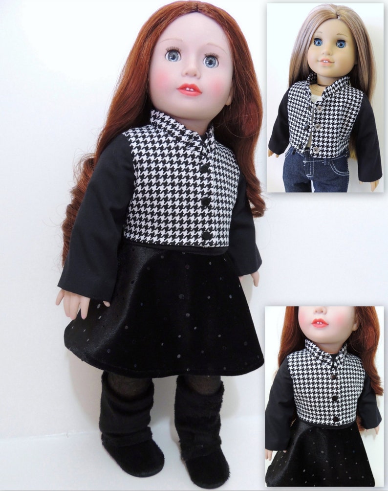 Classy Coat and Jacket Doll Clothes Pattern for 18 inch Doll image 3