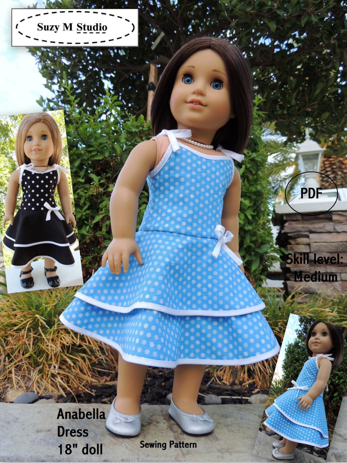 Anabella Dress Doll Clothes PDF Sewing Pattern for 18 inch | Etsy