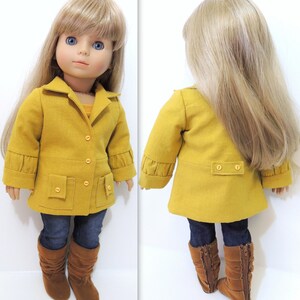 Classy Coat and Jacket Doll Clothes Pattern for 18 inch Doll image 5