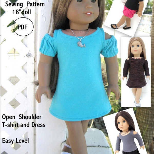 Open Shoulder T-Shirt and Dress - PDF Pattern