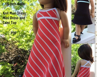 Knit Maxi Dress, Mini Dress and Top - PDF Pattern