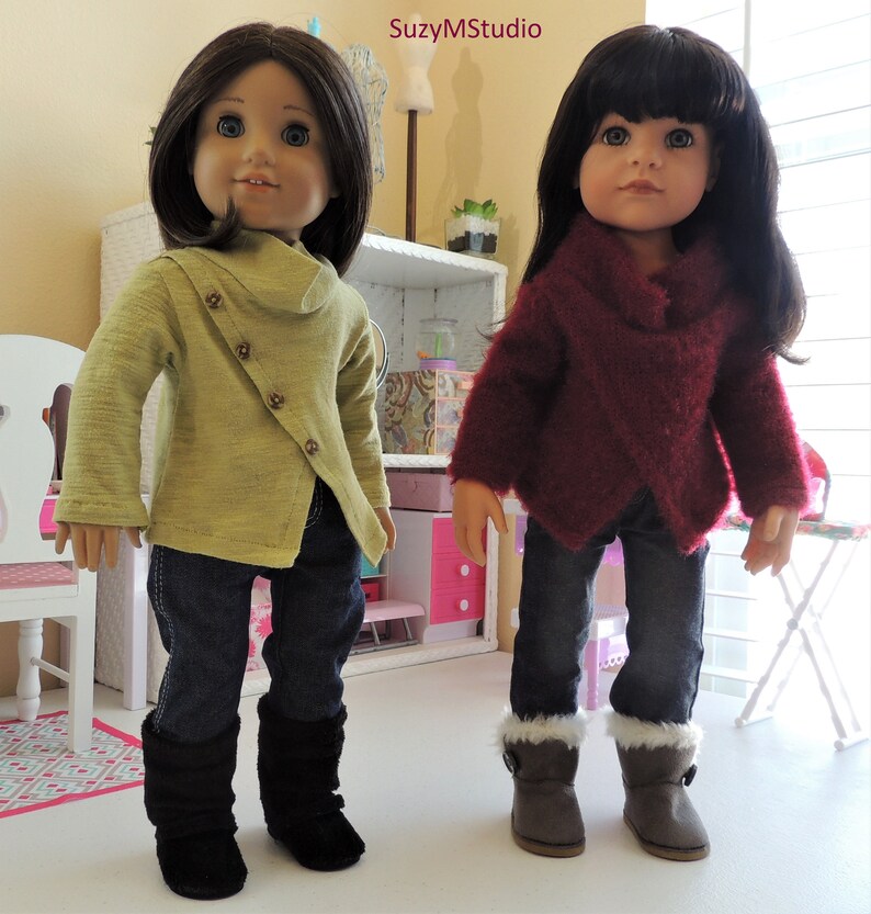 Front Wrap Sweater Sewing Pattern for 18