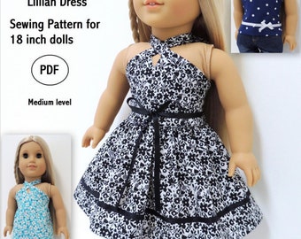 Lillian Dress and Top Pattern for 18 inch dolls