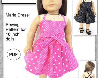Marie Dress - PDF Sewing Pattern for 18" dolls