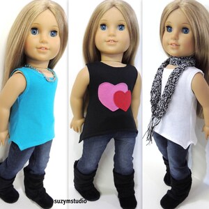 Asymmetrical T-shirt - Doll Clothes Pattern for 18 Inch Doll - Etsy