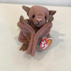 Rare TY Beanie Baby Batty Bat (Error Name Tush Tag *Fleece*) Oddity
