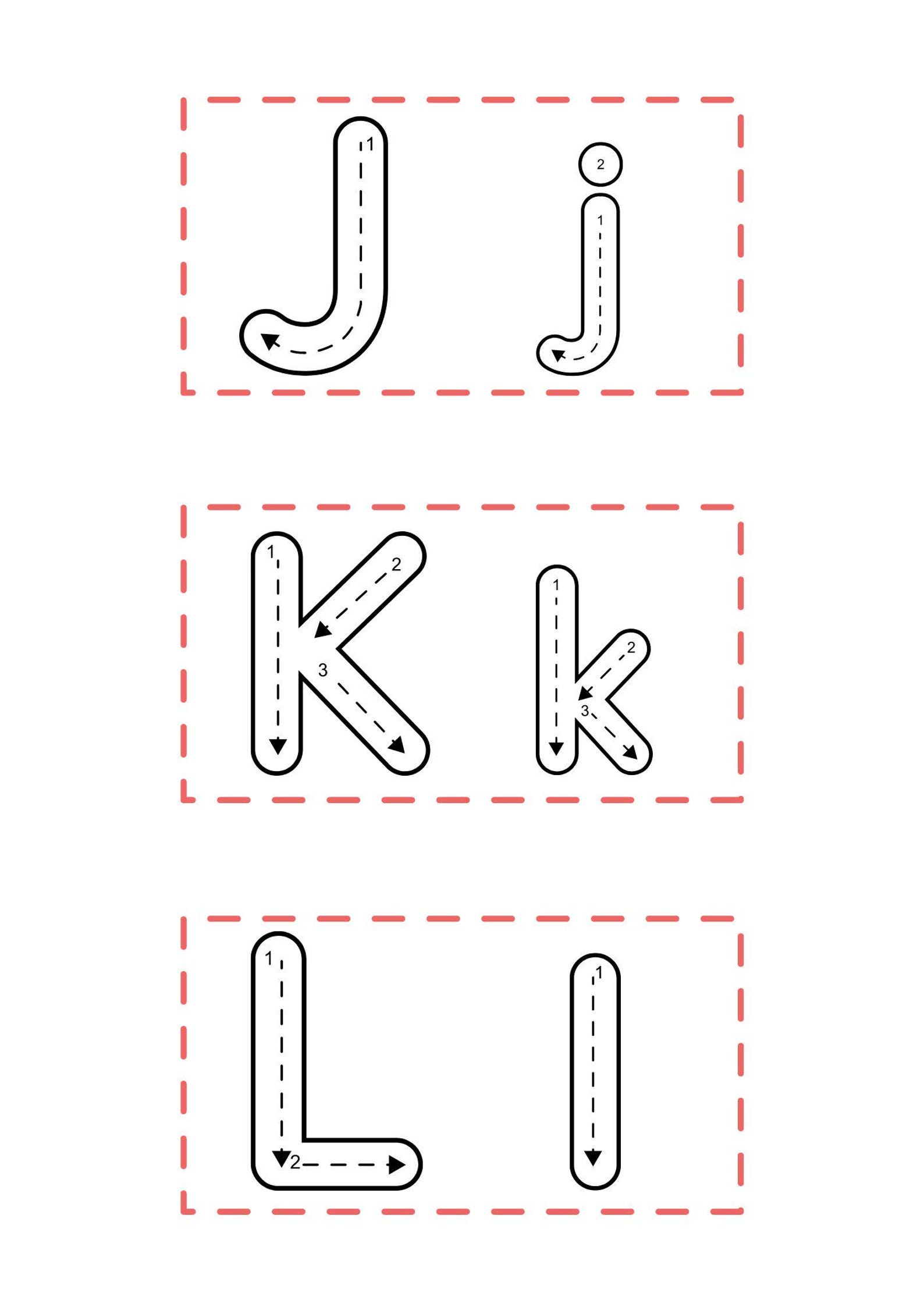 Alphabet Tracing, Printable Worksheet, Letter Tracing, Writing Practice
