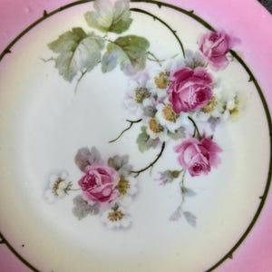 Vintage Royal Rudolstadt Prussia 6&quot; Hand Painted Porcelain Plate, Victorian Era, Germany