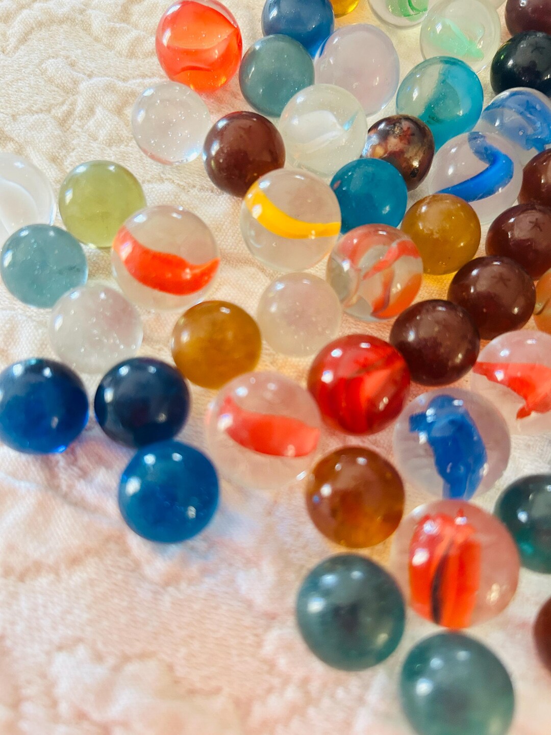 Random Collection of 1950's Marbles in a Brown Drawstring Bag - Etsy