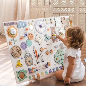 Tableau animé, Tableau sensoriel 12 mois, Tableau sensoriel mural pour enfants d'âge préscolaire, Tableau sensoriel mural interactif, Tableau sensoriel, Tableau lumineux mural, Jouet sensoriel