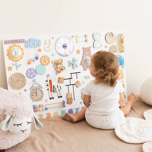 Tableau Occupé personnalisé pour bébé, Tableau Occupé personnalisé, Tableaux occupés pour bébés, Tableau sensoriel pour enfants, Tableau Occupé idéal, Tableau Occupé extra large