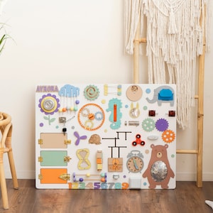 Montessori Busy Board: Custom Wooden Sensory Activity Board