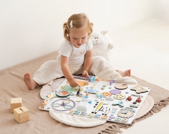 Montessori Busy Board: Personalized Activity Board for Toddlers