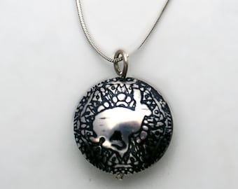 Medium or Midi Sterling Silver Hare Capsule Pendant